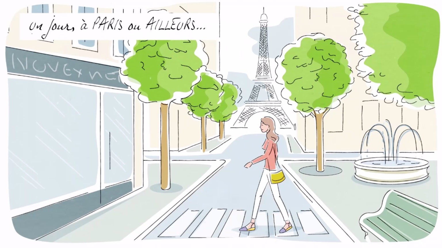 femme qui marche dans la rue