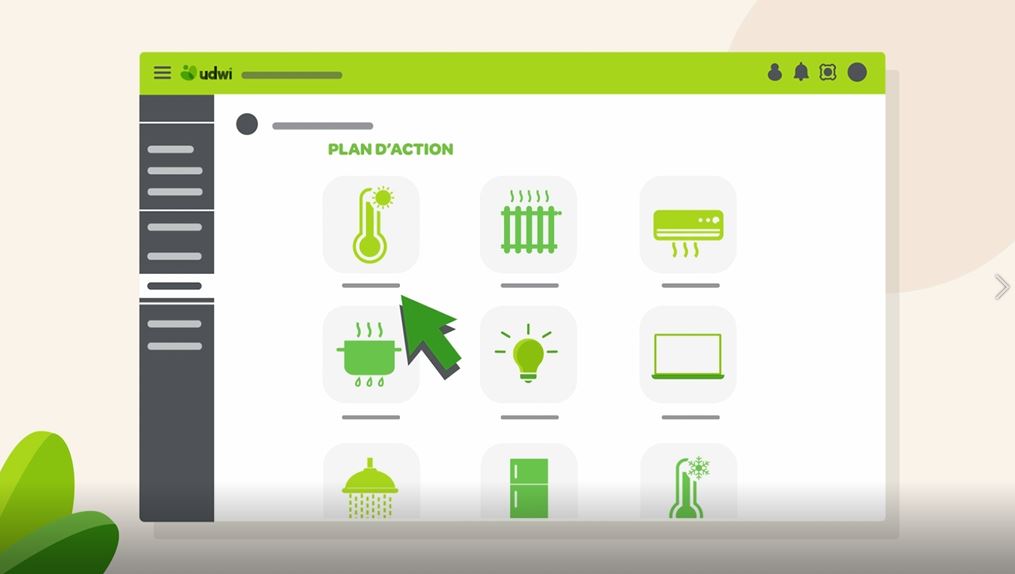 Capture d'écran représentant une flèche qui se déplace sur une page web