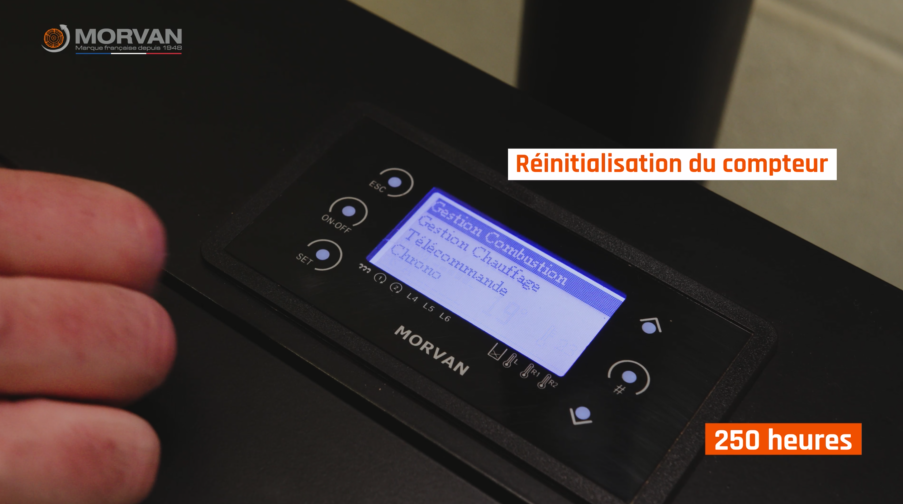 dernière étape d'entretien des chaudières Morvan