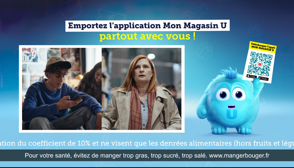 Capture d'écran de la vidéo publicitaire de Magasin U