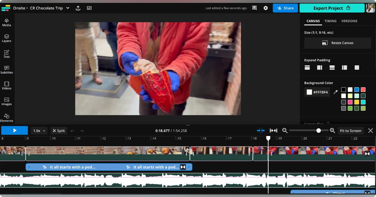 Recadrage vidéo kapwing